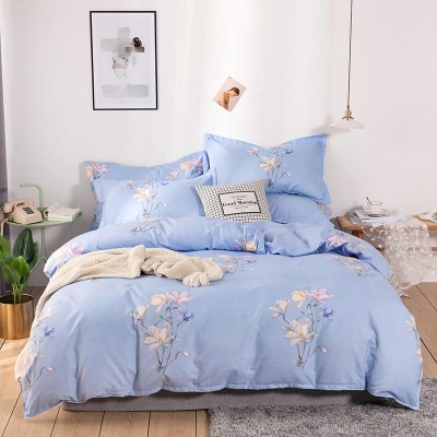 Waimaotong Home Textile Nantong Manufacture 110gsm Microfiber Poly Cotton 4pcs Bedsheet Blanket Cover Set